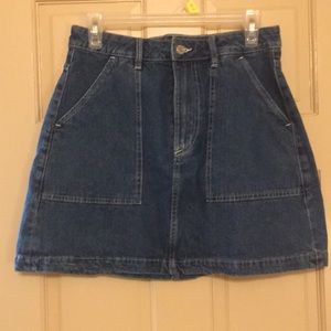 H&M - Denim Mini Skirt -Size 8